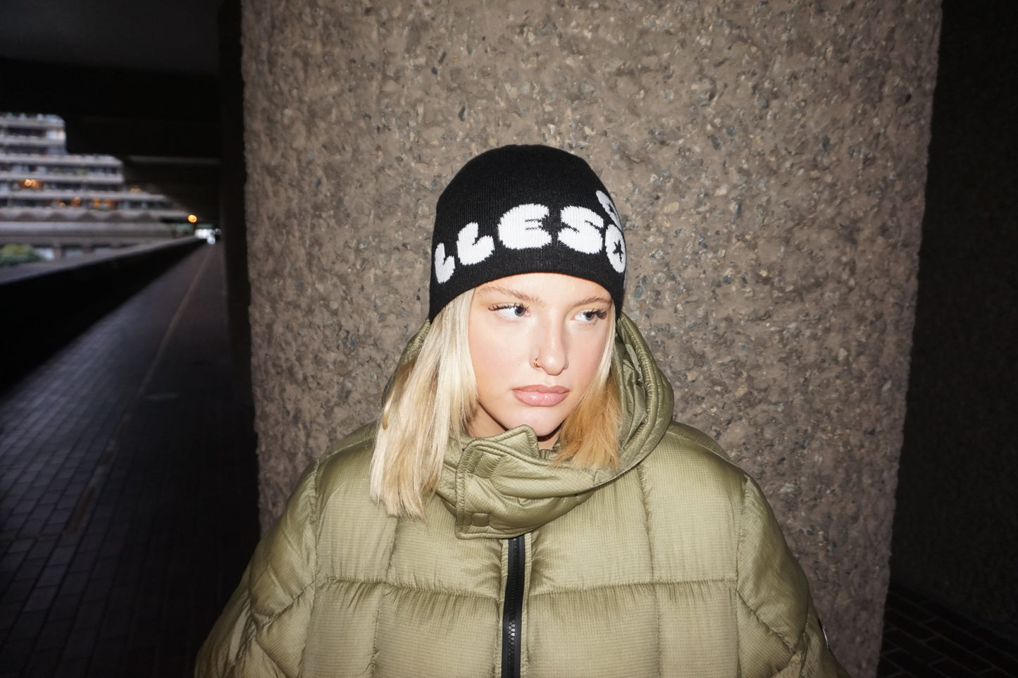 ‘Learnt My LLeson’ Hat (Black + White)
