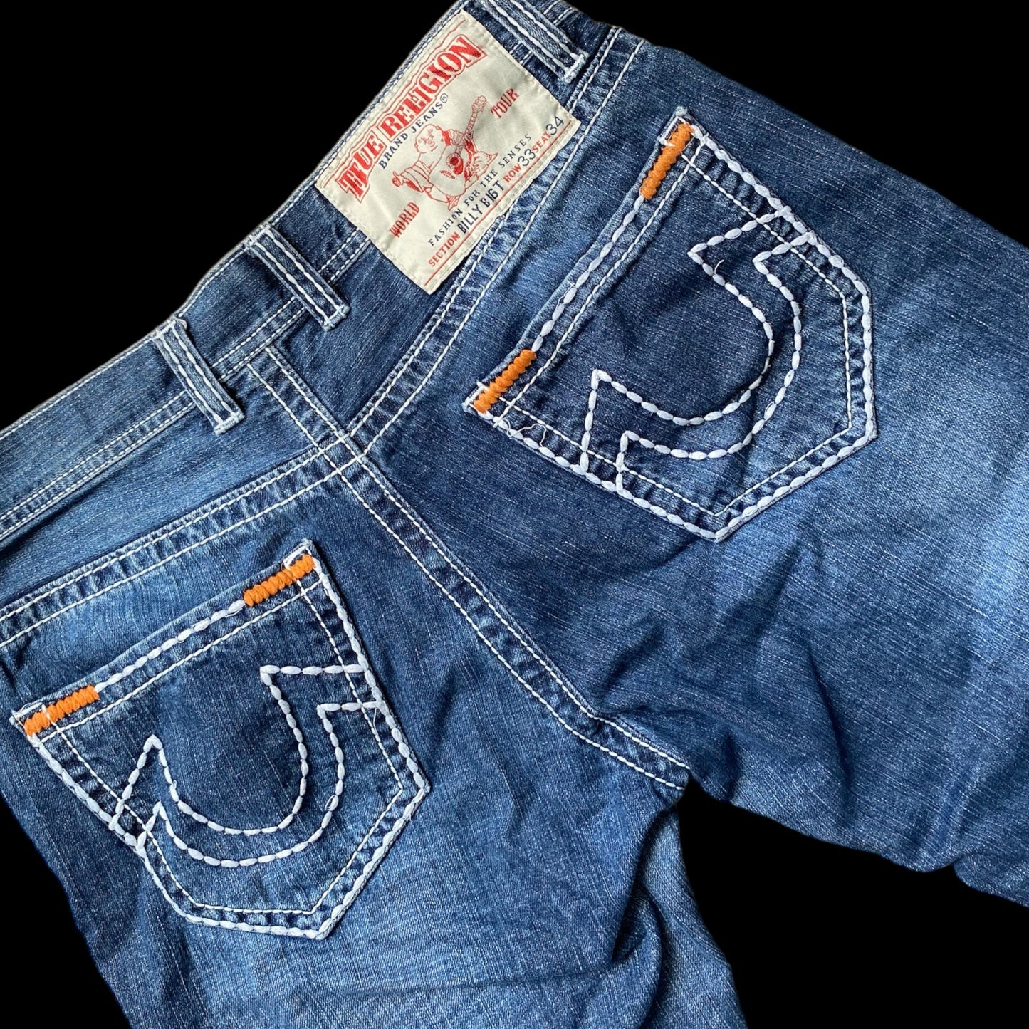 True Religion Contrast Stitch Jeans